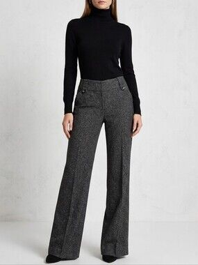 Vintage 90s NWT IZ BYER Flare Pants Black & Gray Size 9